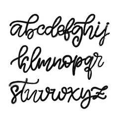 Fototapeta premium Hand drawn lettering font, alphabet