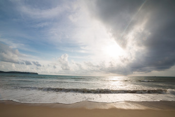 Sunset on the Thailand beach 