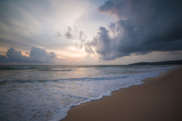 Sunset on the Thailand beach 