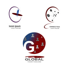 Modern logo collection vector