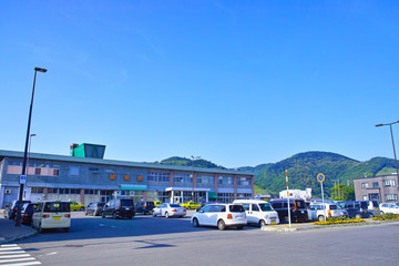北海道留萌市にある留萌本線の留萌駅の風景