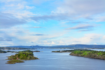 Fototapeta na wymiar widok na Oslo Fiord, Norwegia