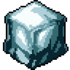 vector pixel art ice cube