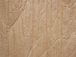 crumpled paper background, brown cardboard texture, recycle old paper cardboard