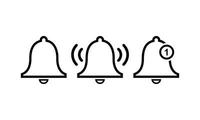 notification bell icon vector 