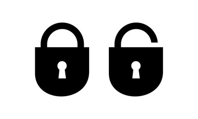 lock open and closed, password security symbol vector