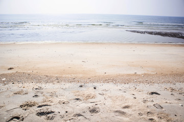 Empty beautiful sand beach background
