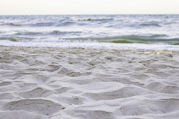 Empty beautiful sand beach background