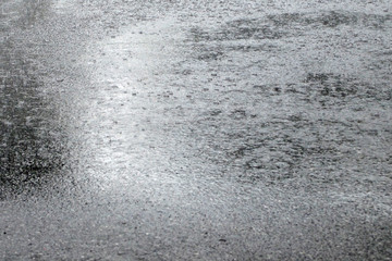 Rain drops on the floor