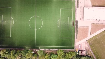 Aerial of local football field in the Netherlands - Powered by Adobe
