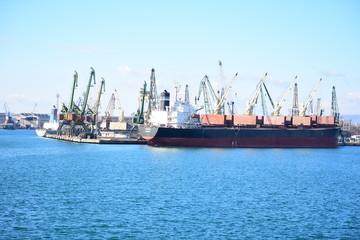 cargo ship in the port