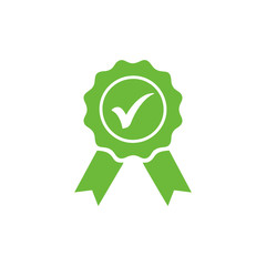 Approved or Certified Medal Icon Vector