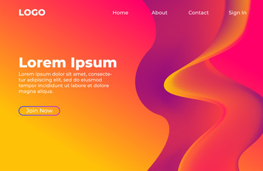 Abstract background design with fluid shape.Landing page template
