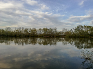 Fototapeta na wymiar on the river bank