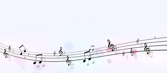music notes banner