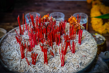 Fototapeta na wymiar Incense burner at Kampang Temple , Bangkok, Thailand