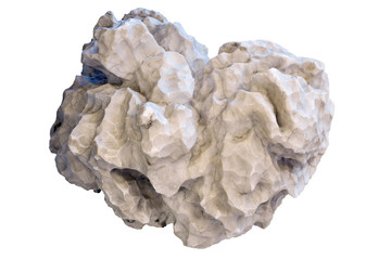 natural nugget alabaster isolated on white background