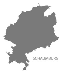 Schaumburg grey county map of Lower Saxony Germany DE