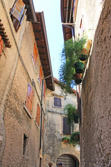 Obraz premium The town of Malcesine Italy Sunny summer day