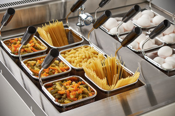 Steam electric stove. Kitchen Industrial Equipment. Catering