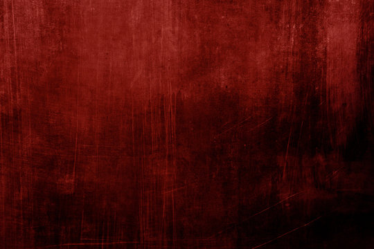Red stained grungy background or texture