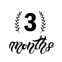Month. Hand drawn lettering. 