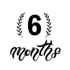 Obraz premium Month. Hand drawn lettering. 