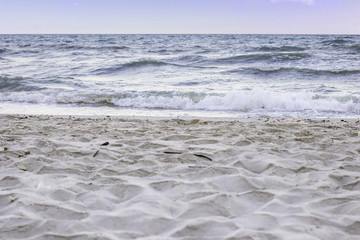 Empty beautiful sand beach background