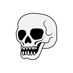 Cartoon vector skull. Skull Tattoo. Skull illustration.
