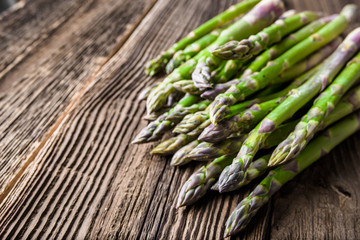Fresh green asparagus, closeup