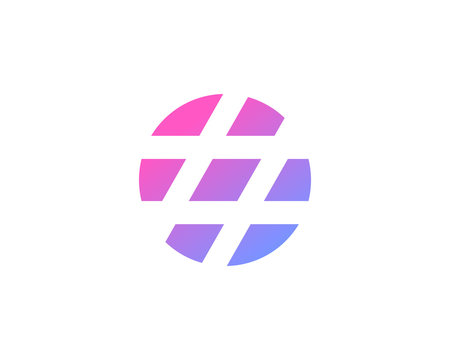 Abstract business logo icon design with hashtag symbol