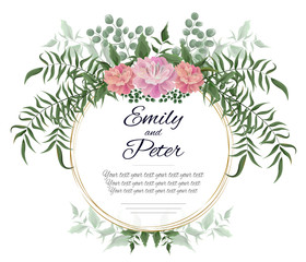 floral frame with flowers