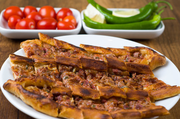 Turkish bread made with chopped meat