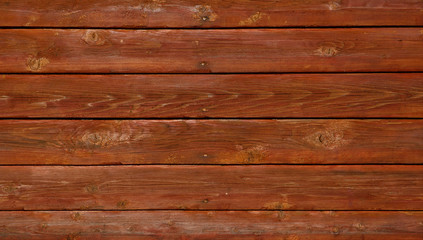 Fototapeta premium Vintage wood texture orange. Wall with horizontal boards.