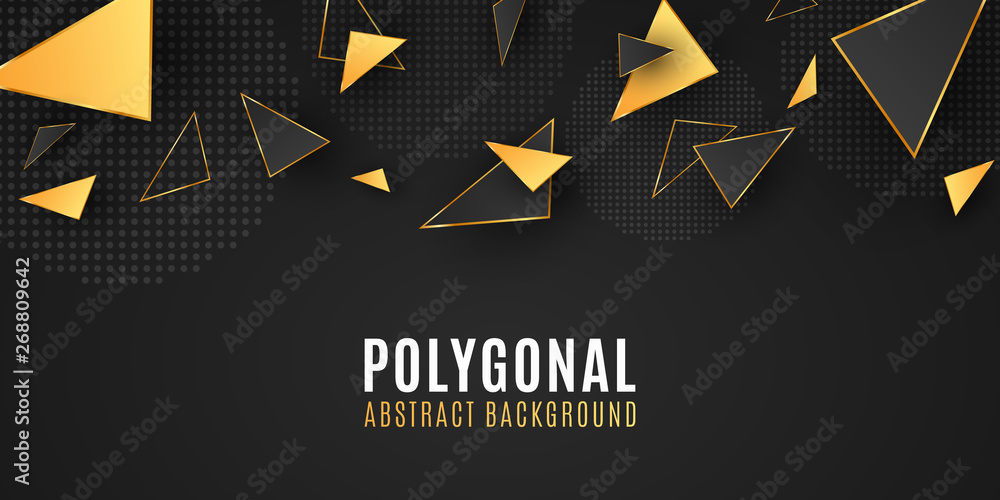 Poster abstract geometric shapes. stylish background for your design. modern low poly style. chaotic forms.