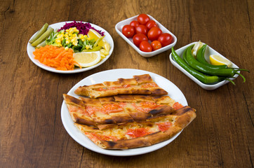 Turkish bread made with chopped meat