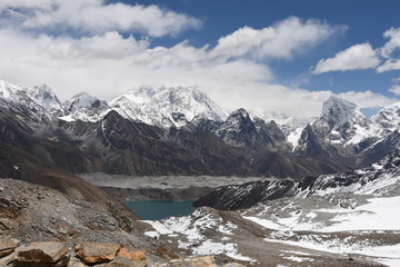 Fototapeta na wymiar Mount Everest View from Renjola