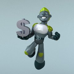 Green Robot - 3D Illustration