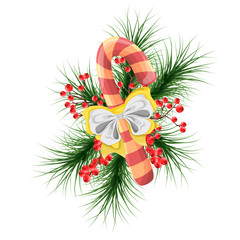 christmas wreath with red bow