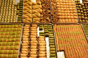 Baklava dessert trays