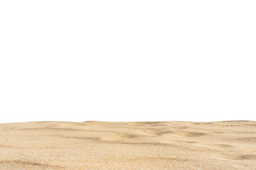 Beach Sand Texture Isolated With Clipping Path On White Screen.