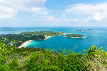 Black rock view point. Andaman sea at phuket thailand. 4k uhd 