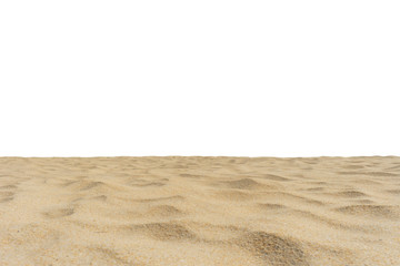 Naklejka na ściany i meble Close up Of Sand Texture On The Beach Sea In The Summer Sun. With Isolated Clipping Path On White Screen.