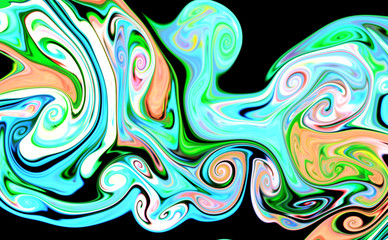 Fototapeta na wymiar Seamless colorful smoke pattern. Magic space texture on white background.