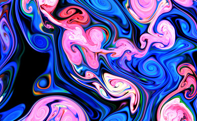 Seamless colorful  smoke pattern. Magic space texture on white background.