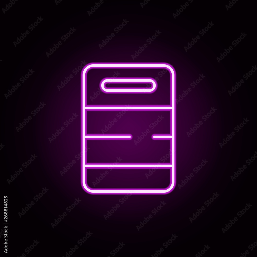 Poster barrel neon icon. elements of bar set. simple icon for websites, web design, mobile app, info graphi
