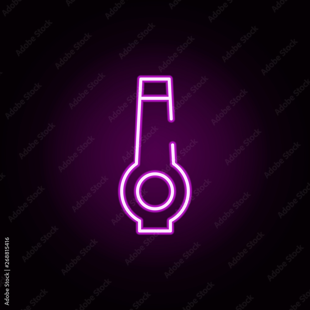 Poster bottle neon icon. elements of bar set. simple icon for websites, web design, mobile app, info graphi