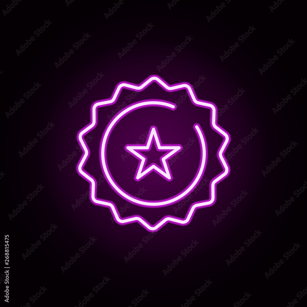 Poster cap neon icon. elements of bar set. simple icon for websites, web design, mobile app, info graphics