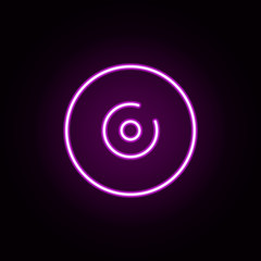 CD neon icon. Elements of bar set. Simple icon for websites, web design, mobile app, info graphics