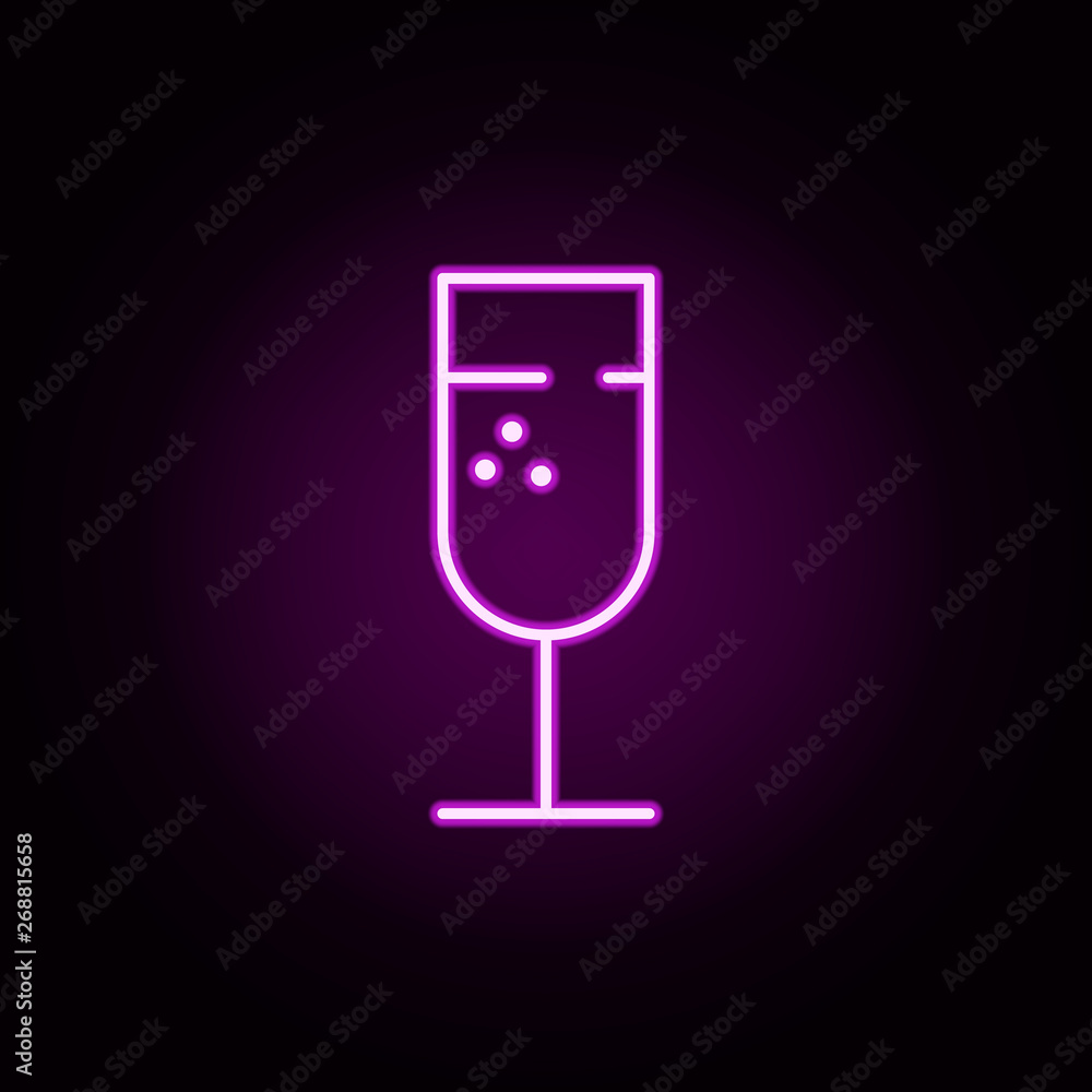 Poster drink neon icon. elements of bar set. simple icon for websites, web design, mobile app, info graphic